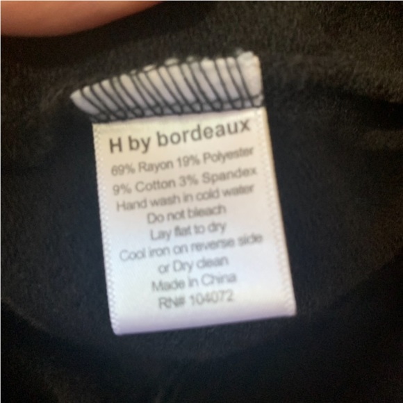 H by Halston Black French Terry Moto Zipped  Jacket - Picture 5 of 9